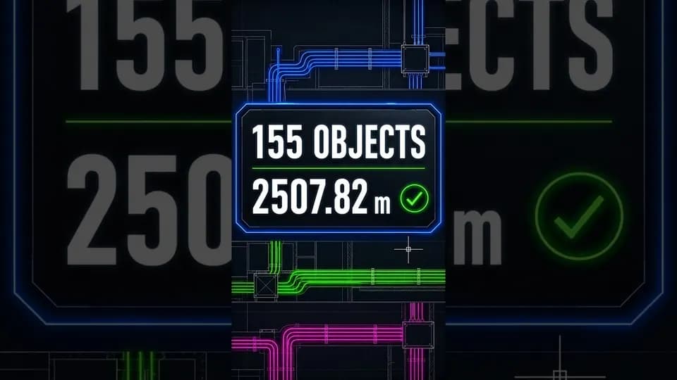 AutoCAD automation: total length of 155 objects